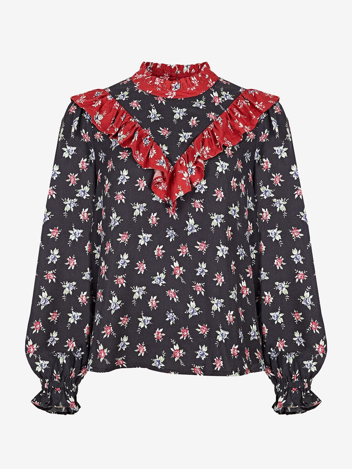 Anya Floral-Print Ruffle Blouse sold by iris product image thumbnail 4