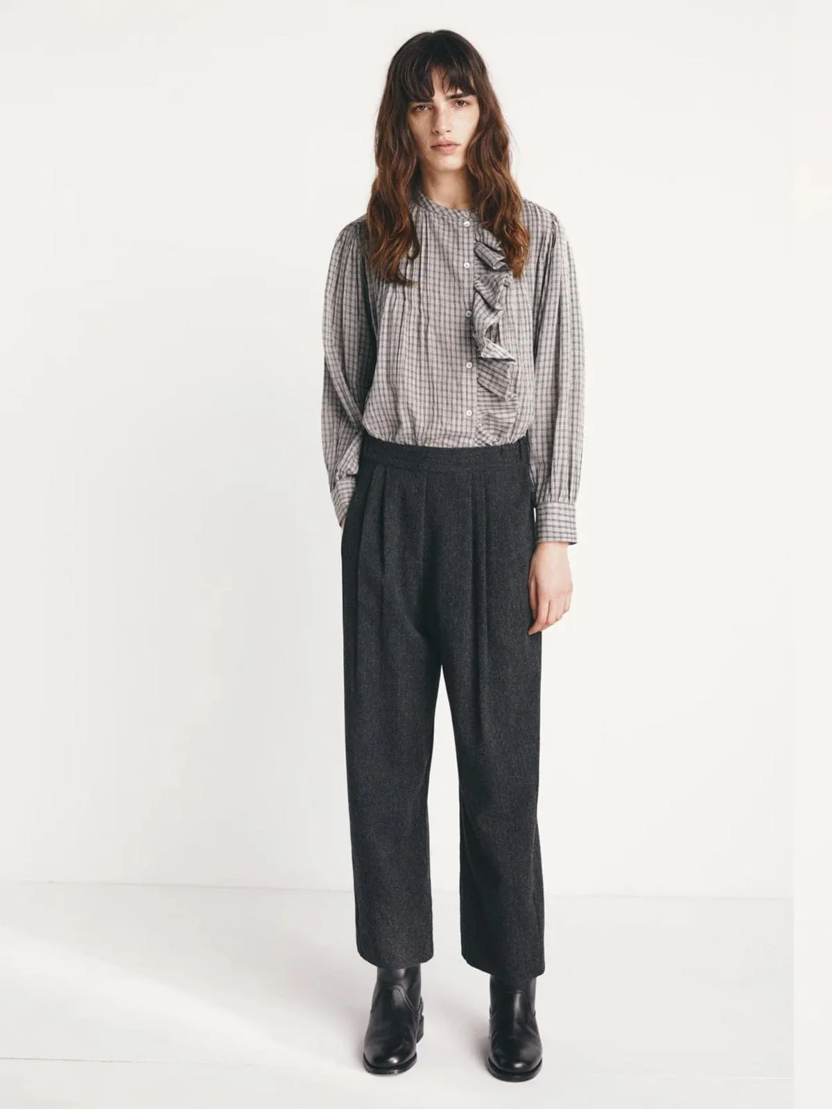 Joie Ruffle Shirt – Grey sold by iris product image thumbnail 4