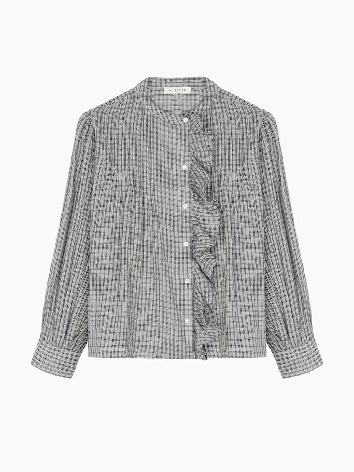 Joie Ruffle Shirt – Grey sold by iris