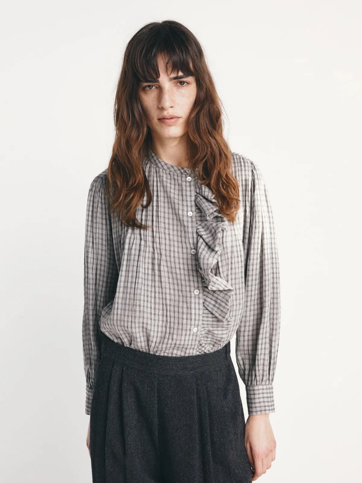 Joie Ruffle Shirt – Grey sold by iris product image thumbnail 2