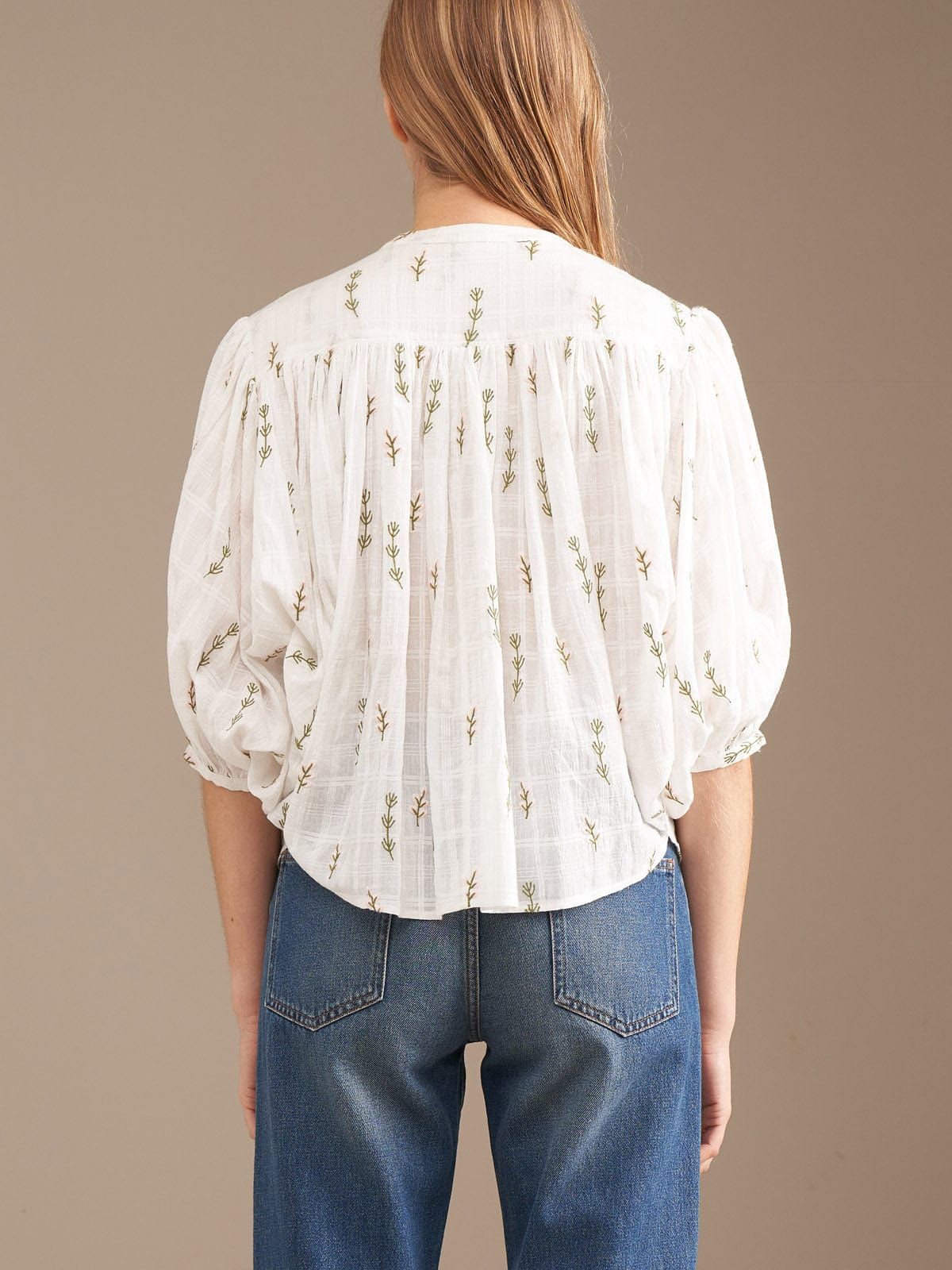 Ink Green Flower Blouse sold by iris product image thumbnail 3