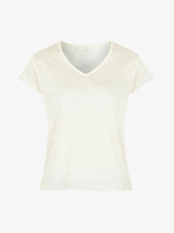 Radley V Neck T-Shirt Ecru sold by iris
