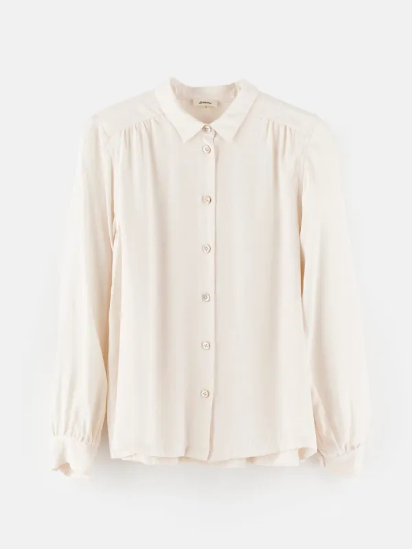 Taxi Silk Shirt- Cream sold by iris