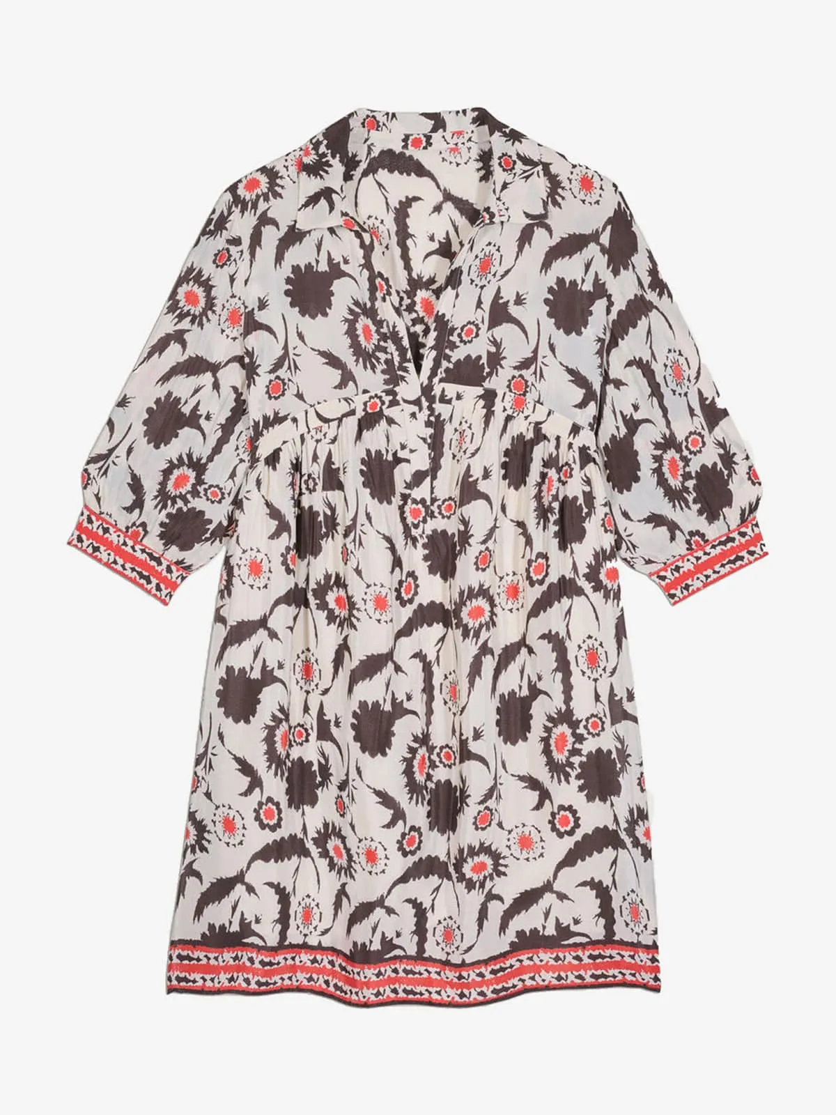 Kitty Print Dress - Ecru sold by iris