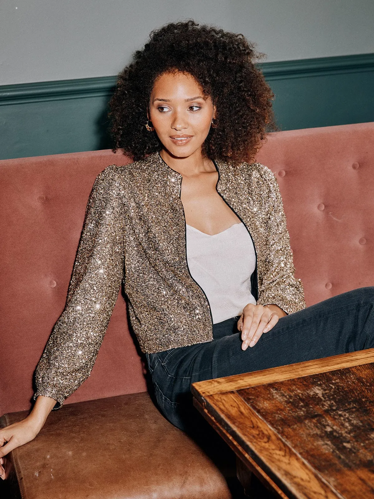 Amira Sequin Jacket sold by iris product image thumbnail 3