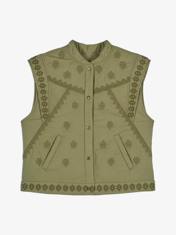 Mini Padded Waistcoat - Khaki sold by iris