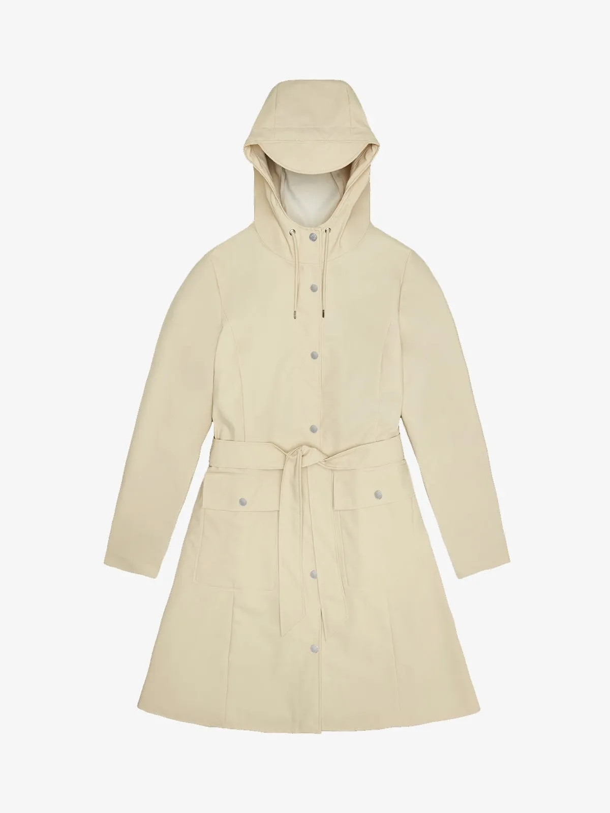 Rains Curve Jacket- Cream sold by iris
