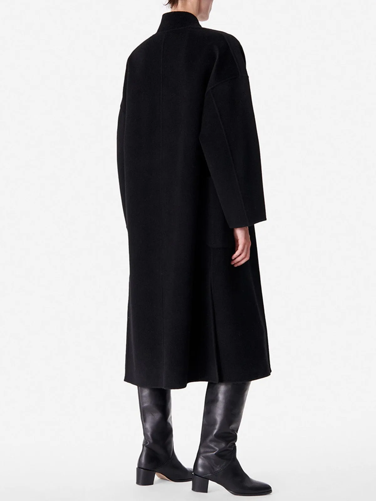 Bachir Wool Coat- Black sold by iris product image thumbnail 5