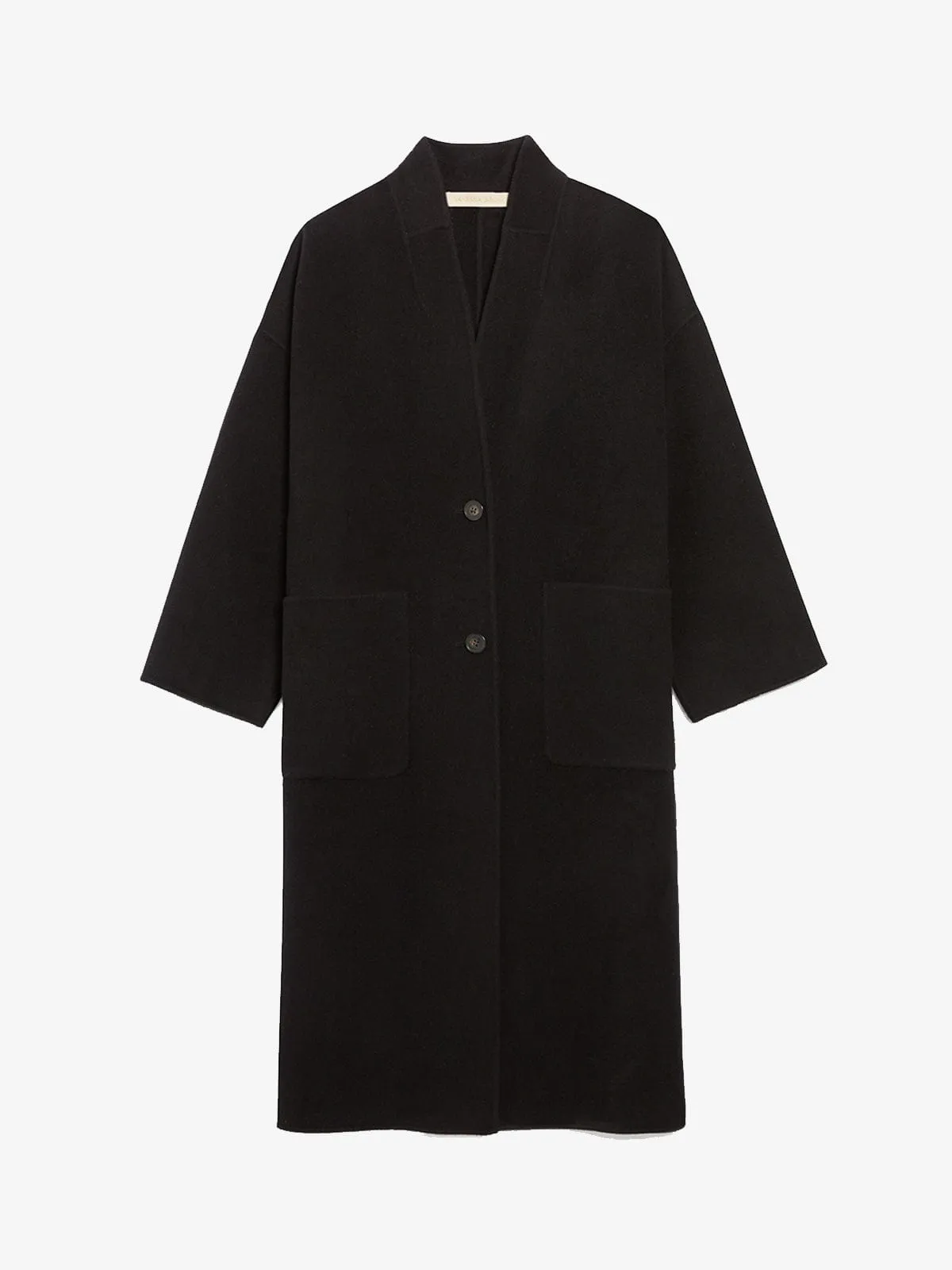 Bachir Wool Coat- Black sold by iris