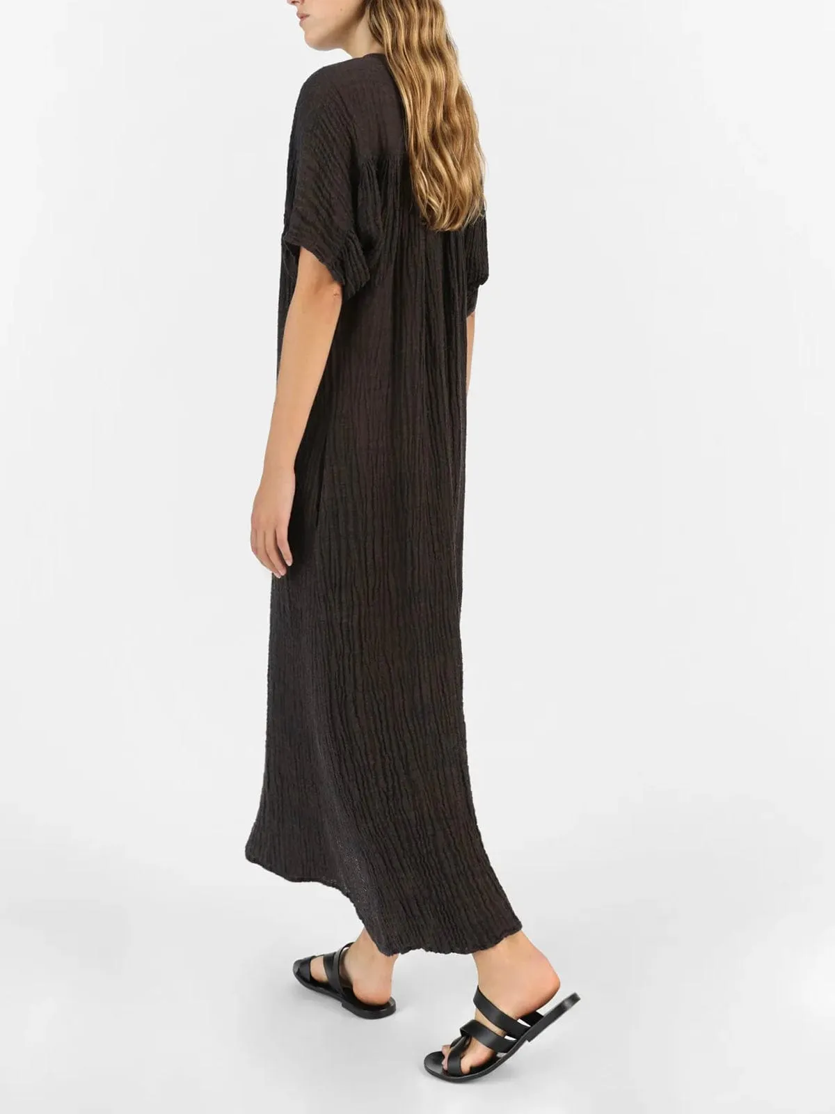 Agra Linen Dress – Dark Brown sold by iris product image thumbnail 2