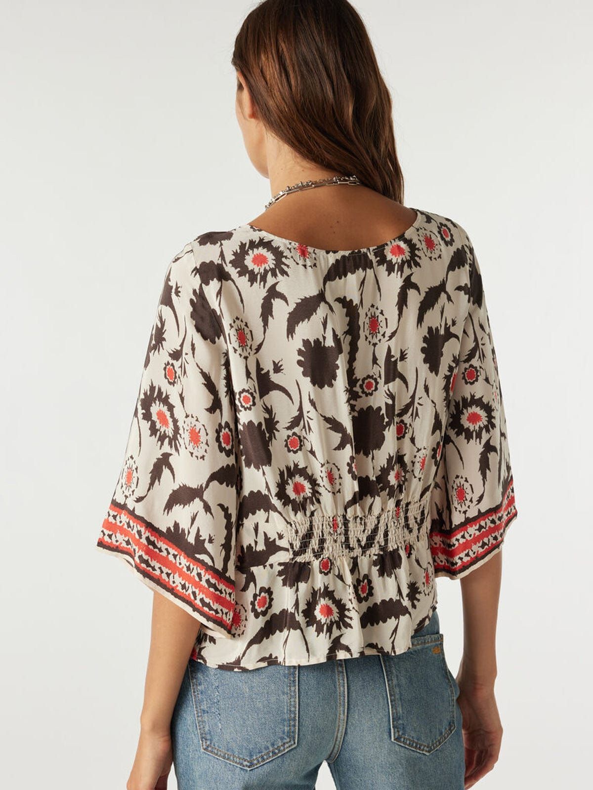 Klink Print Top- Ecru sold by iris product image thumbnail 3