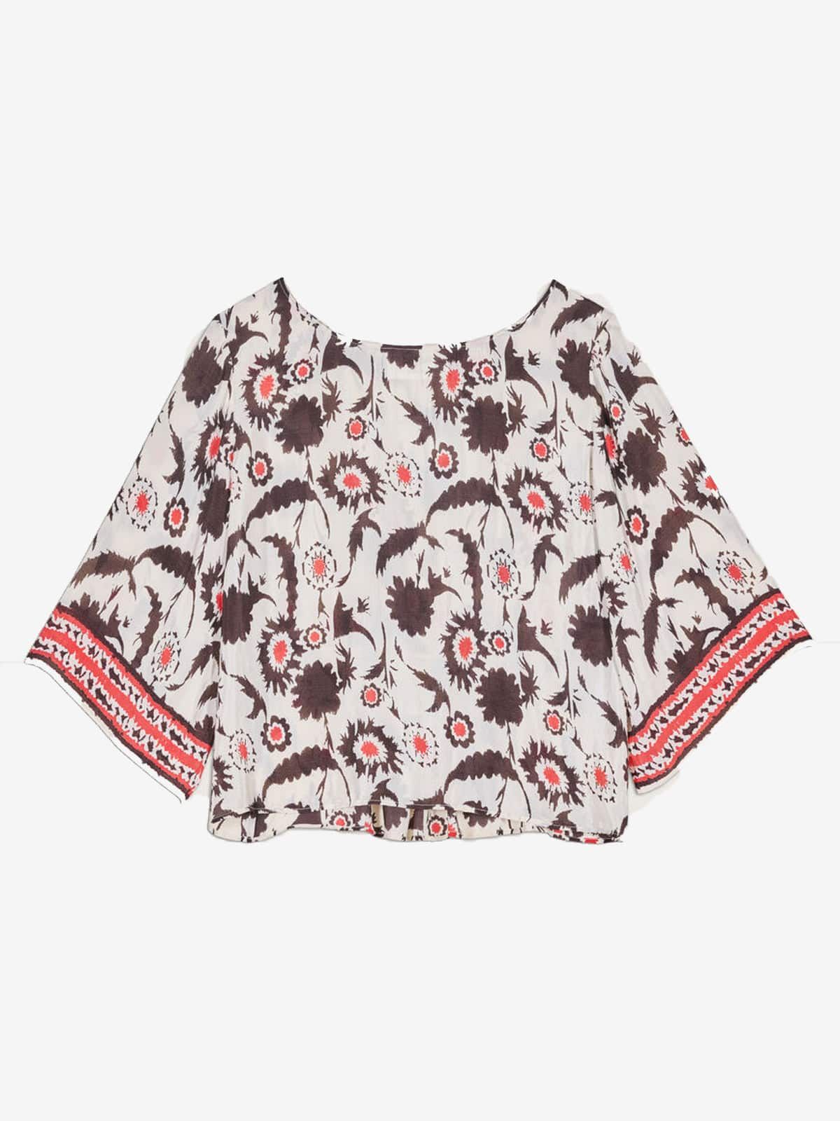 Klink Print Top- Ecru sold by iris