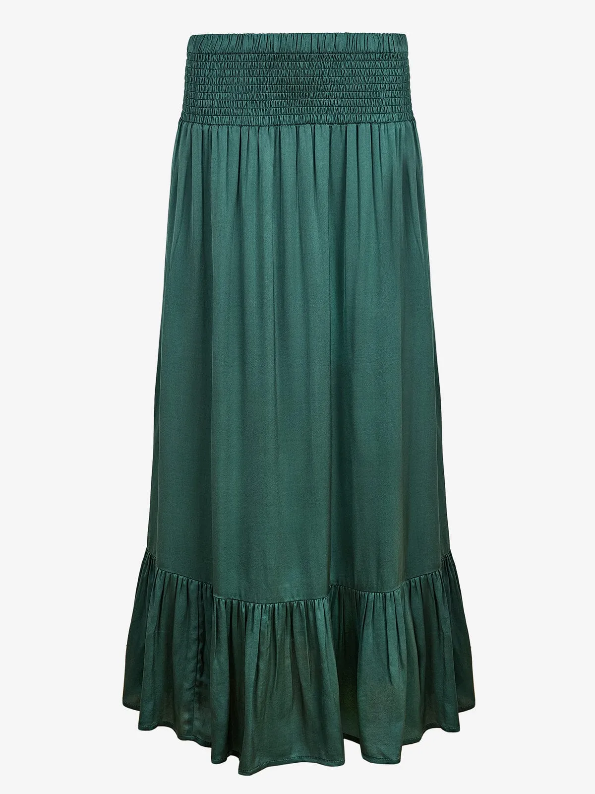 Andrea Satin Smocked Skirt – Sage sold by iris product image thumbnail 3