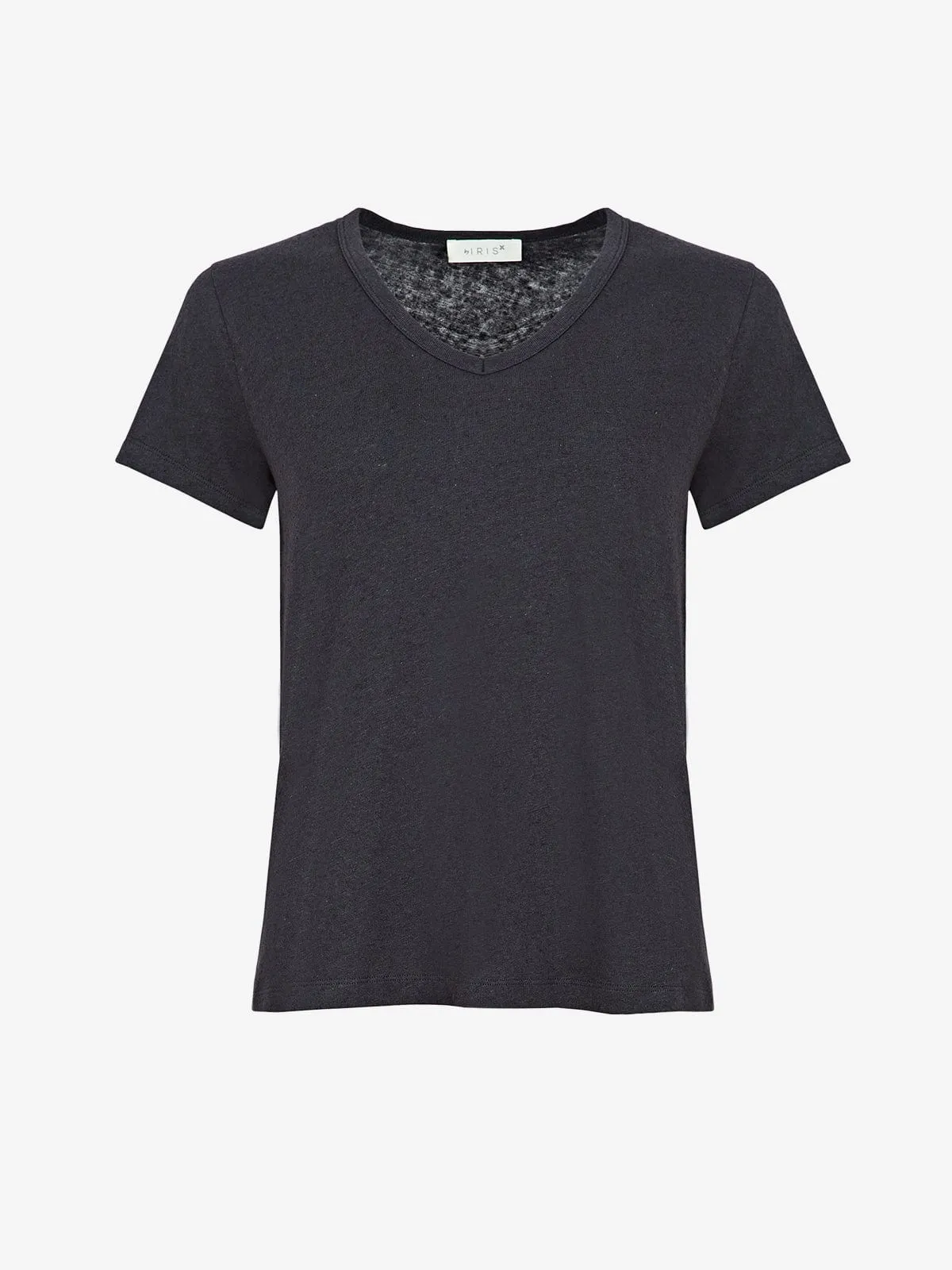 Sophie V Neck T-Shirt Washed Black sold by iris