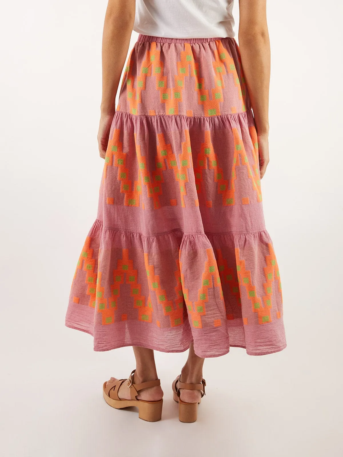 Aquamarina Geometric-Patterned Cotton Maxi Skirt sold by iris product image thumbnail 3