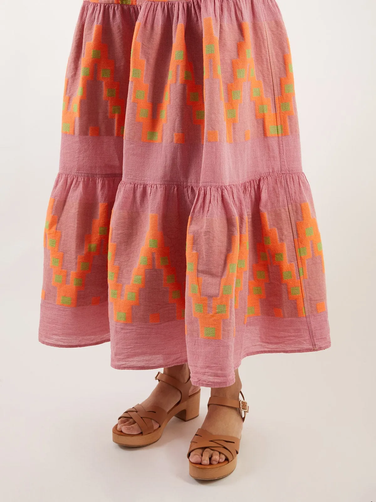Aquamarina Geometric-Patterned Cotton Maxi Skirt sold by iris product image thumbnail 4