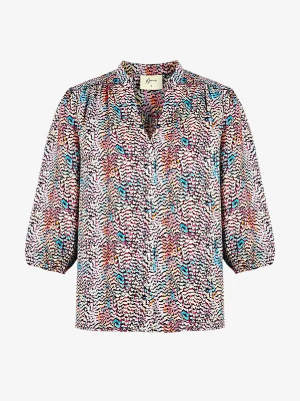Solace Feather-Print Blouse sold by iris