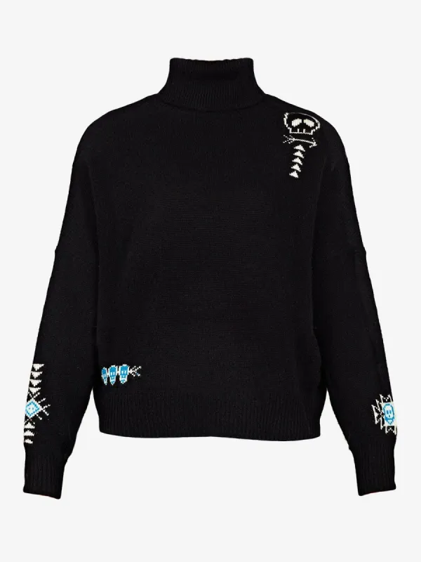 Florence Skull Roll-Neck Cashmere Jumper sold by iris