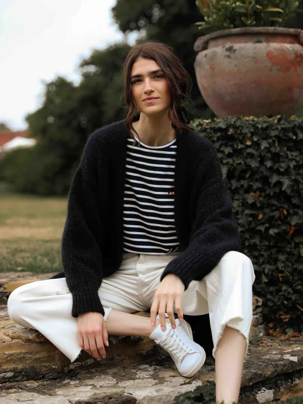 Emeria Organic-Cotton Long-Sleeved Breton T-Shirt made by iris