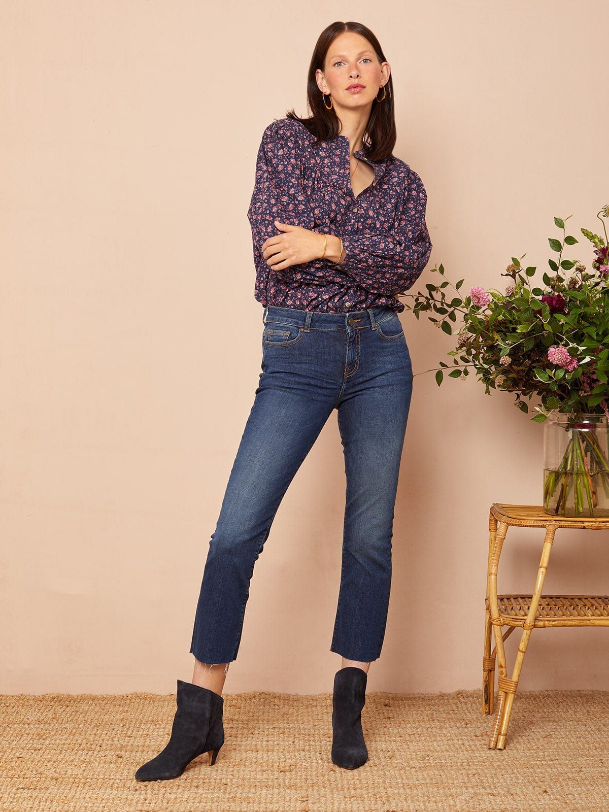 Lola Floral-Print Cotton-Voile Top sold by iris product image thumbnail 4