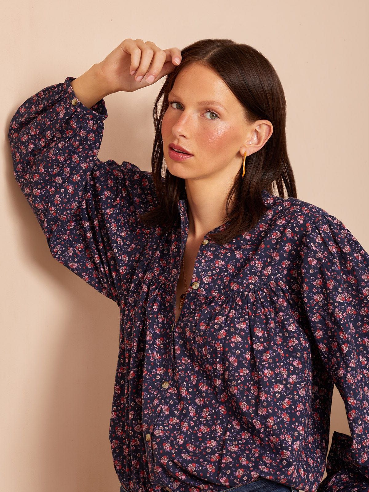 Lola Floral-Print Cotton-Voile Top sold by iris product image thumbnail 5