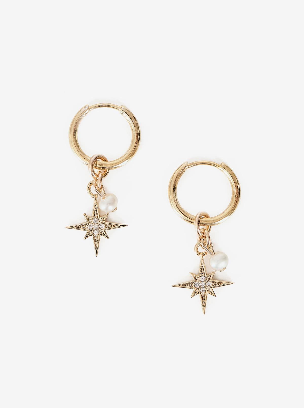 Moon & Star Sleeper Earring sold by iris