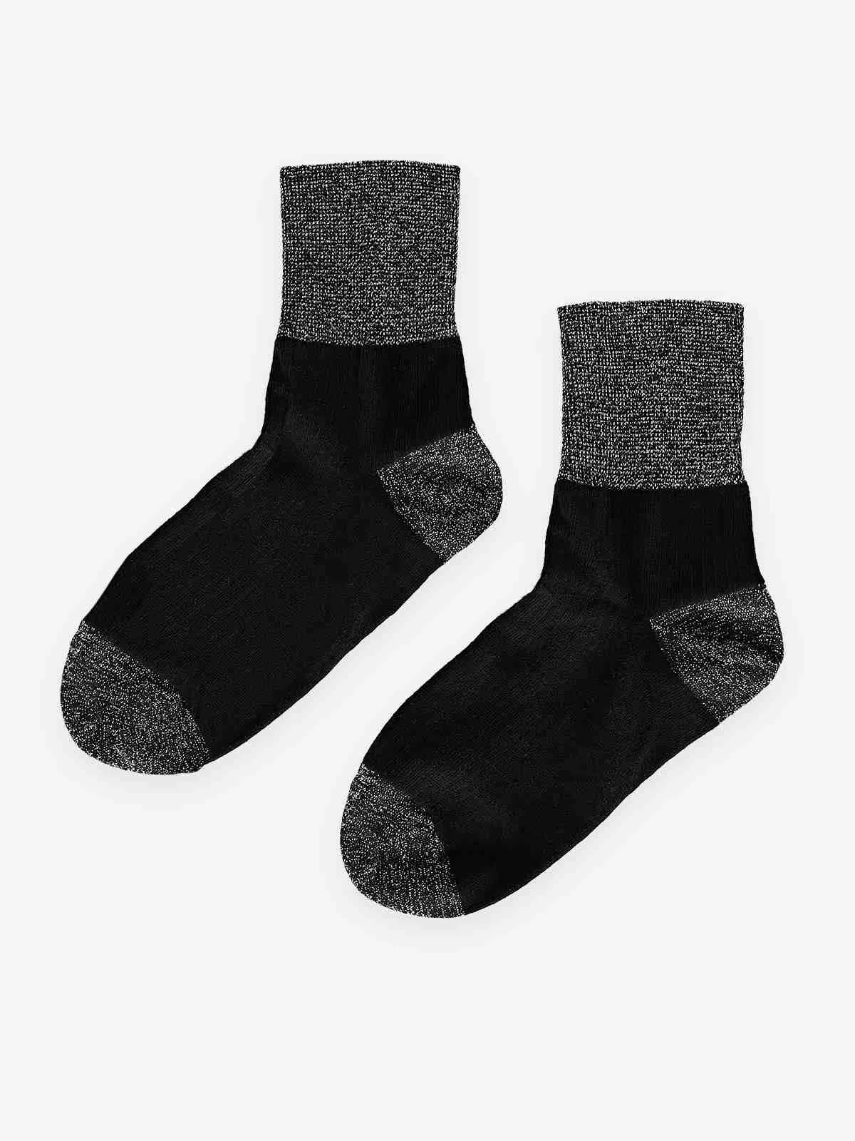 Glitter Socks- Silver and Black sold by iris
