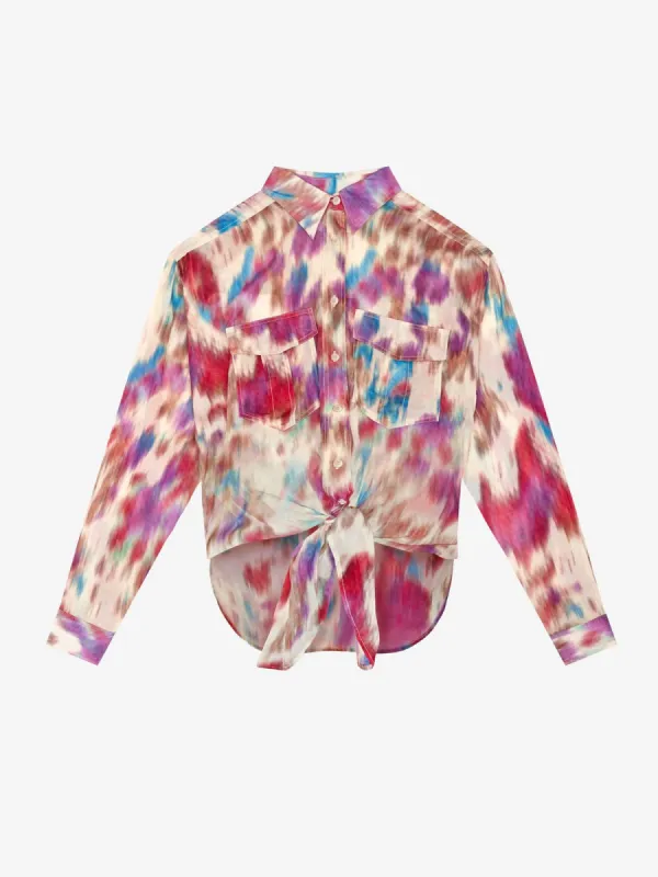 Nath Tie Front Printed Top made by iris