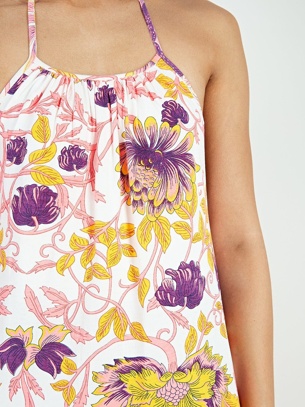 Place Tropical-Print Halter-Neck Jersey Maxi Dress sold by iris product image thumbnail 4