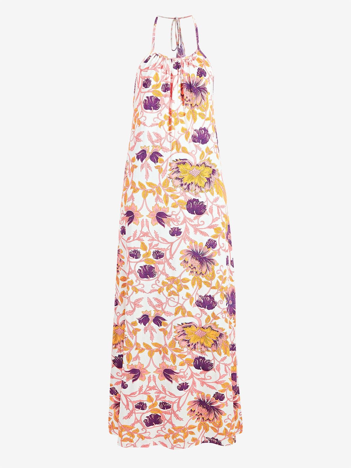 Place Tropical-Print Halter-Neck Jersey Maxi Dress sold by iris