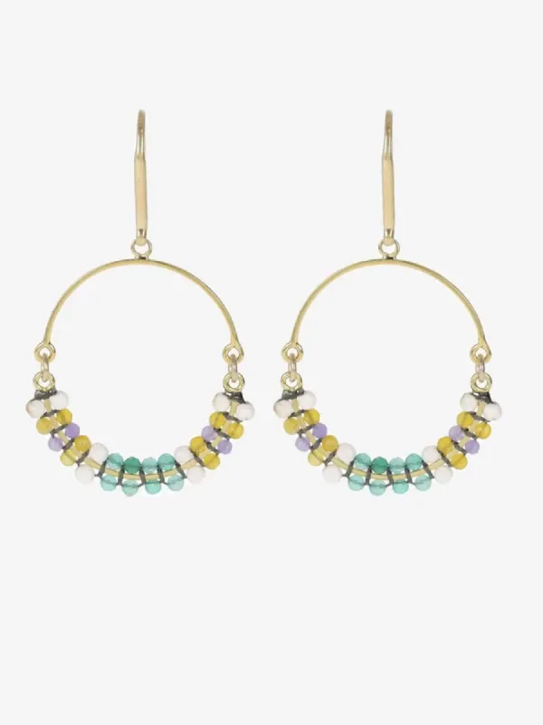 Cesaria Bead Hoop Earrings made by iris
