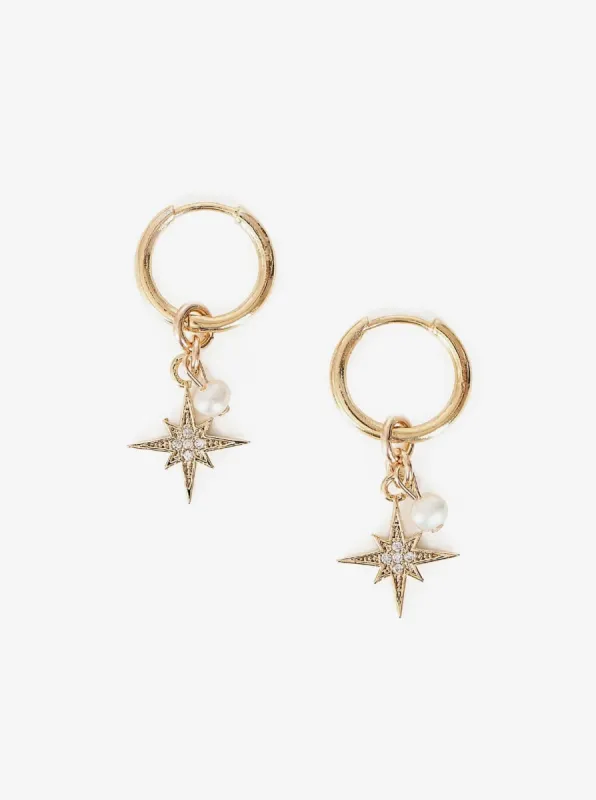 Moon & Star Sleeper Earring made by iris