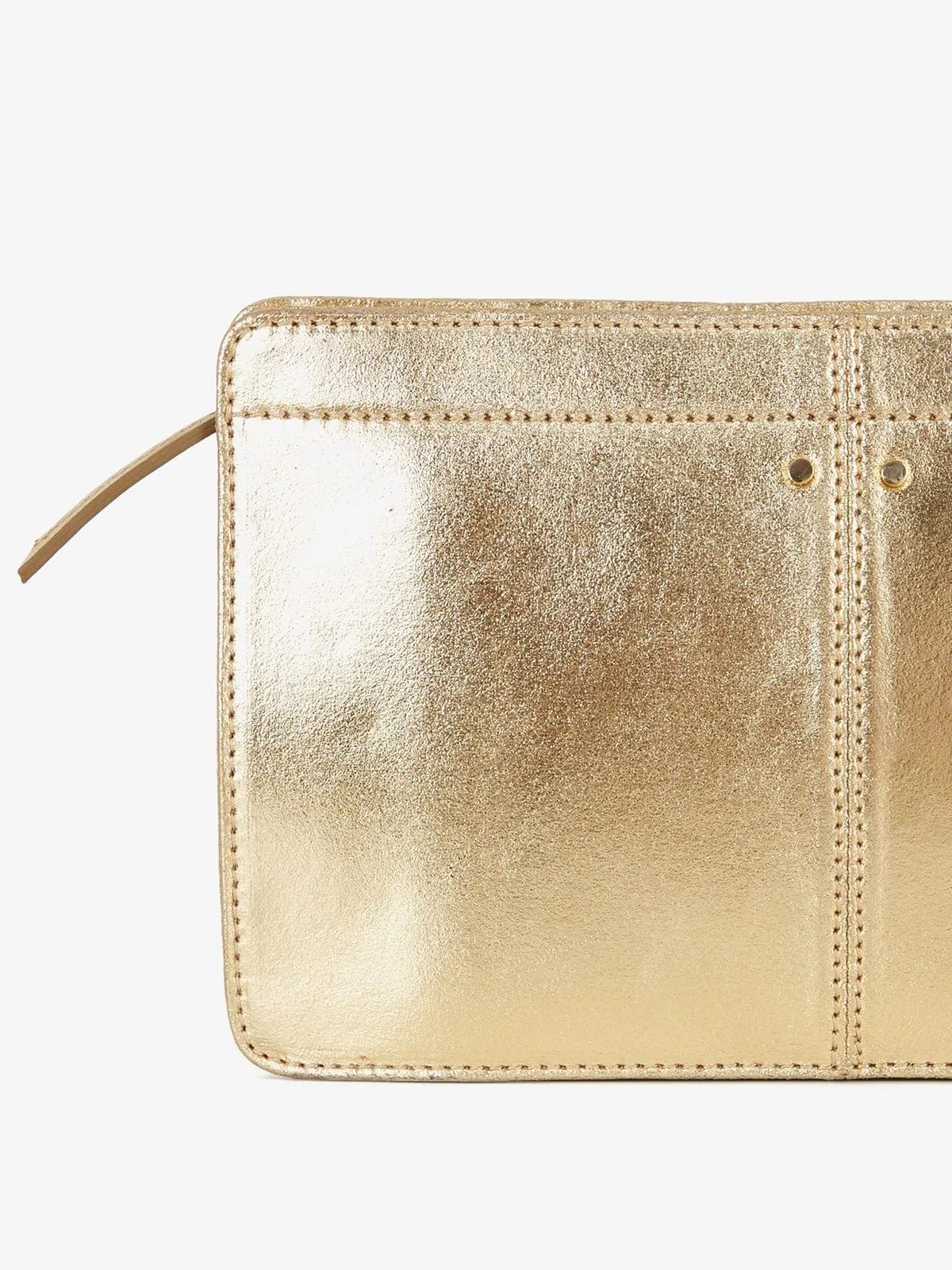 Mara Gold Leather Clutch sold by iris product image thumbnail 3