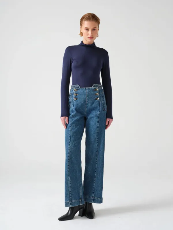 Marie Sailor Jean - Denim made by iris