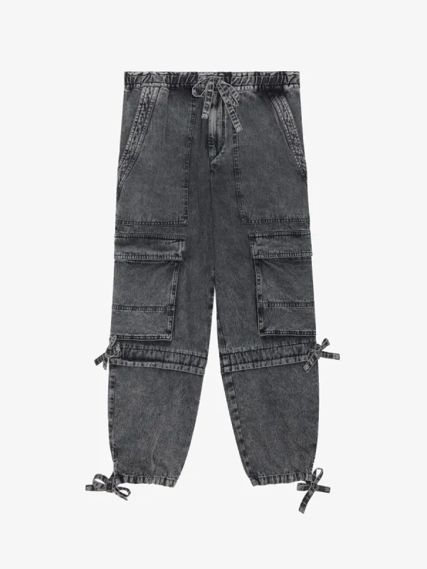 Ivy Cargo Pants- Faded Black made by iris