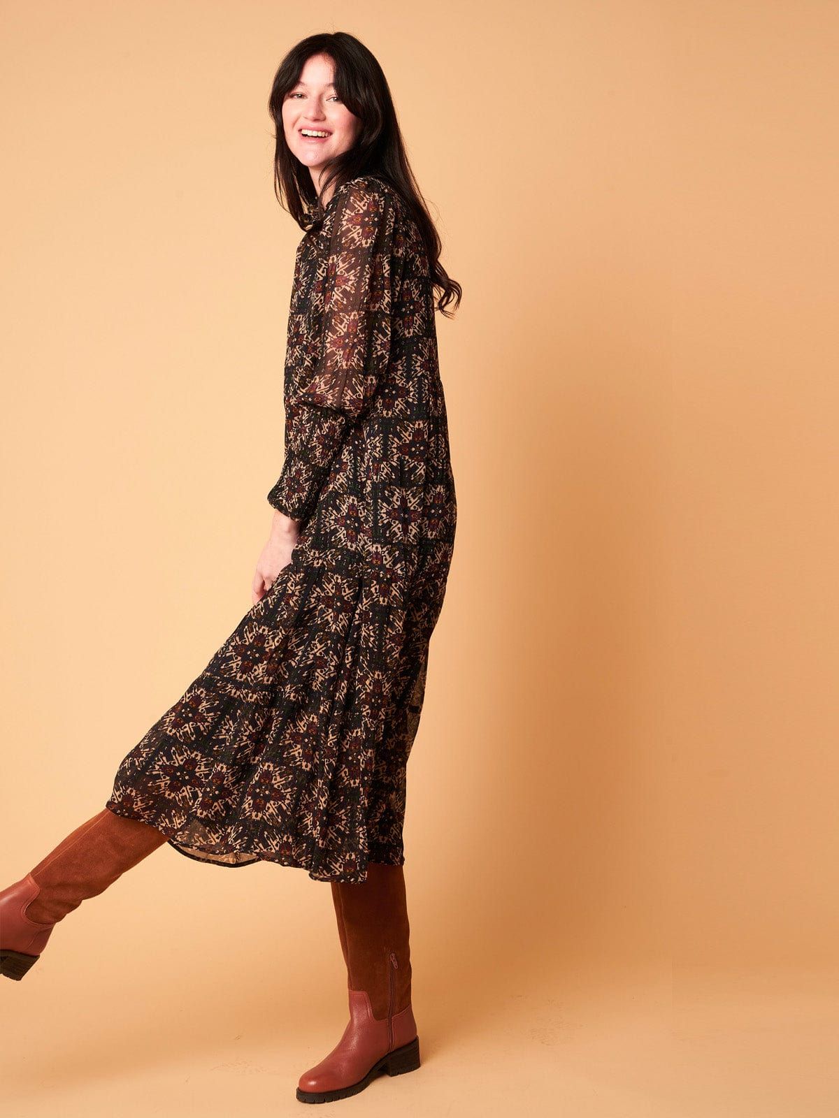 Roberta Tibet Print Midi Dress sold by iris product image thumbnail 4