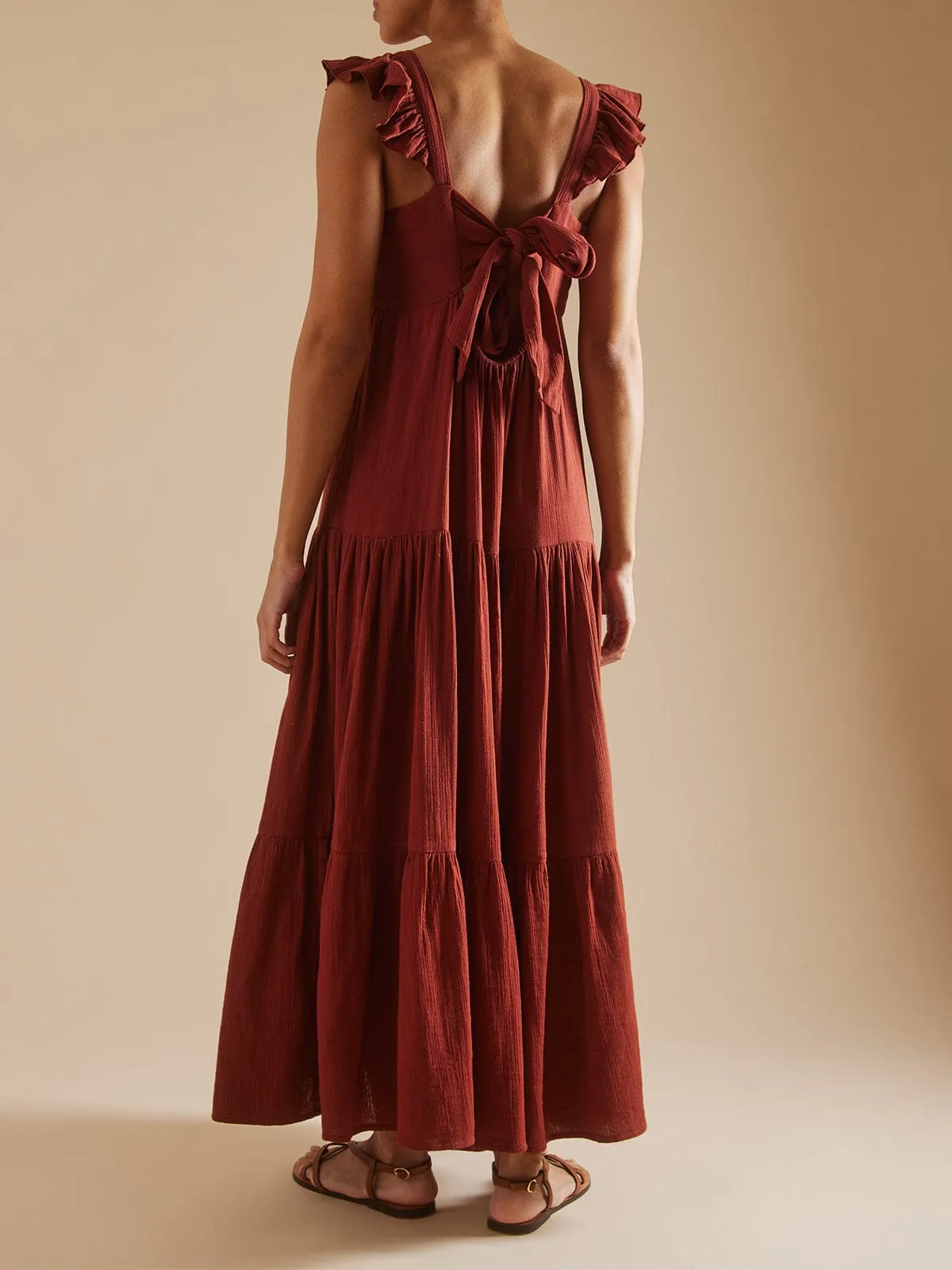 Daria Sleeveless Dress - Cinnamon sold by iris product image thumbnail 3