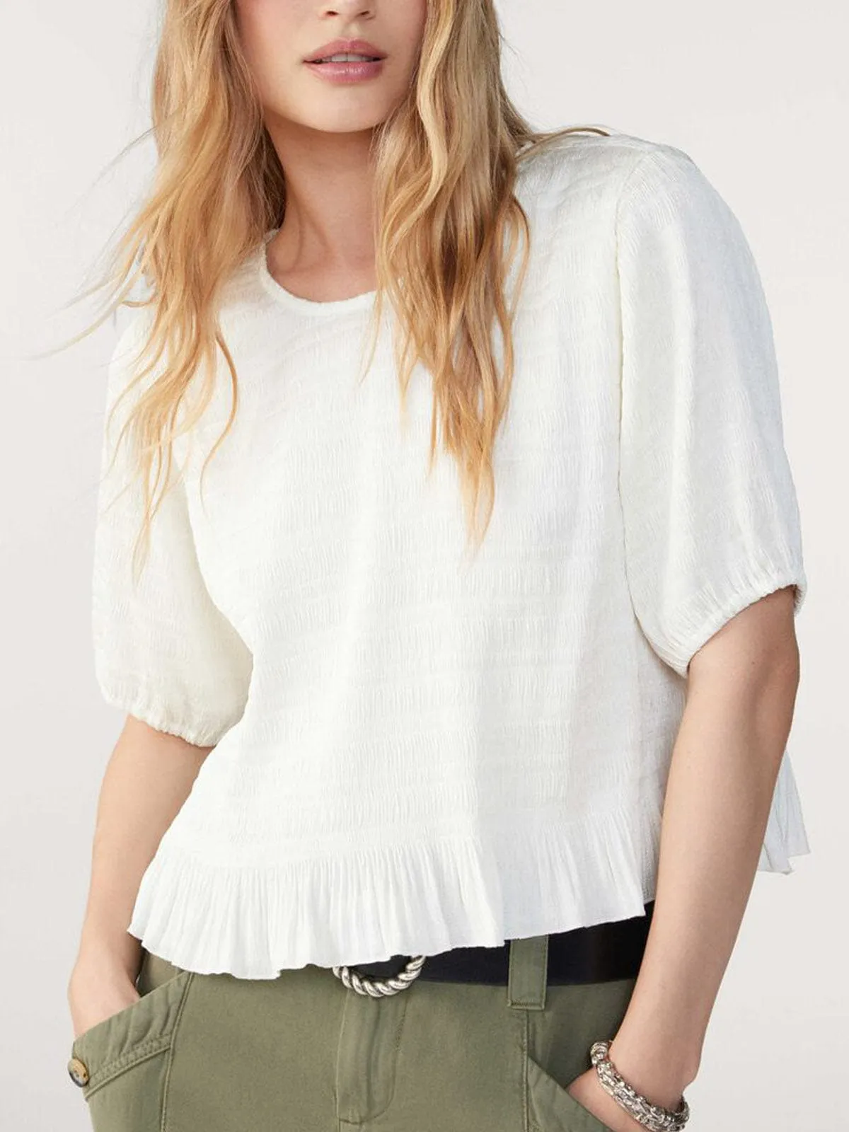 Kaby Silky Top- Ecru sold by iris product image thumbnail 2