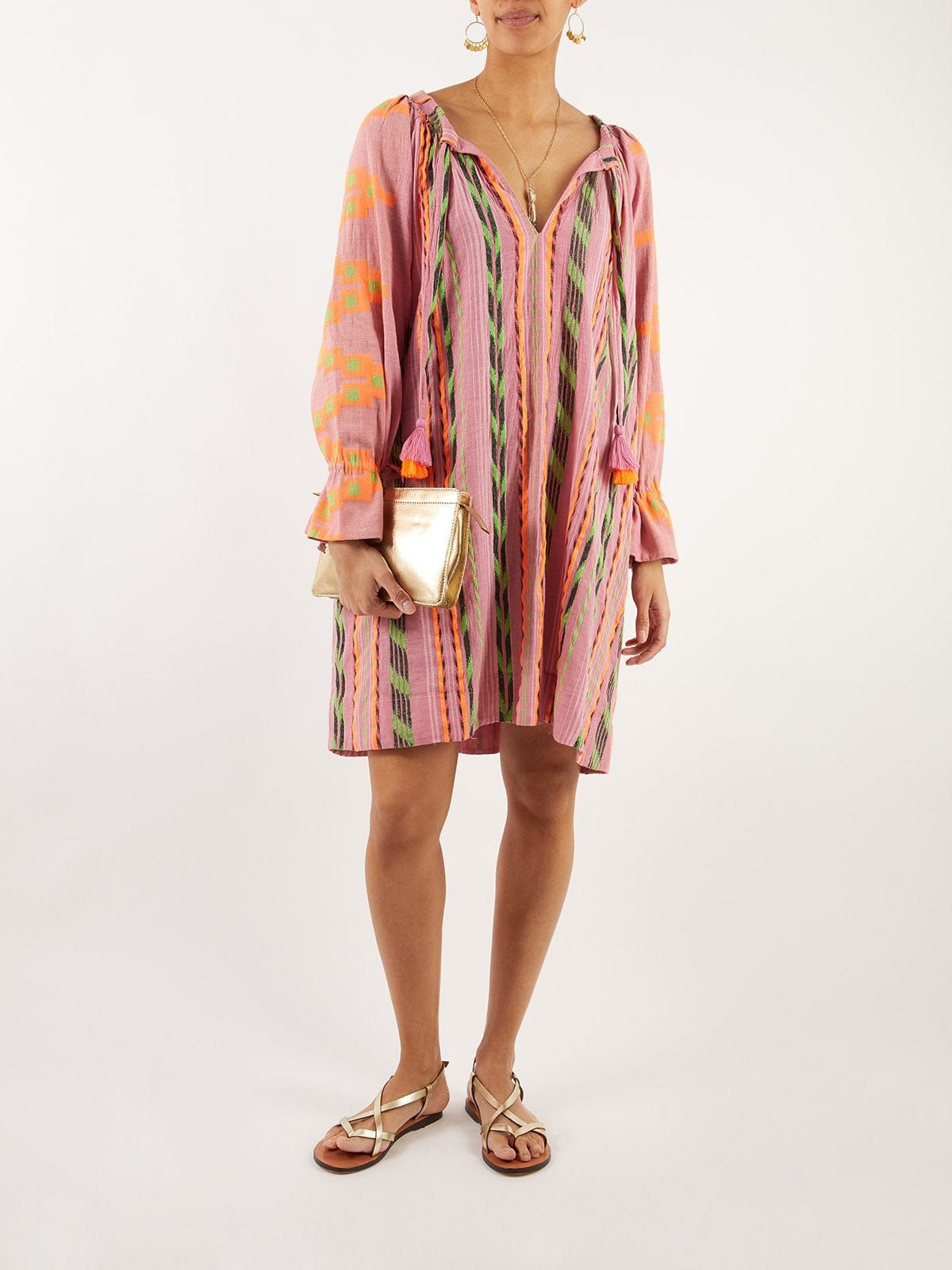 Sardios Lithos Fluro-Striped Mini Dress sold by iris product image thumbnail 5