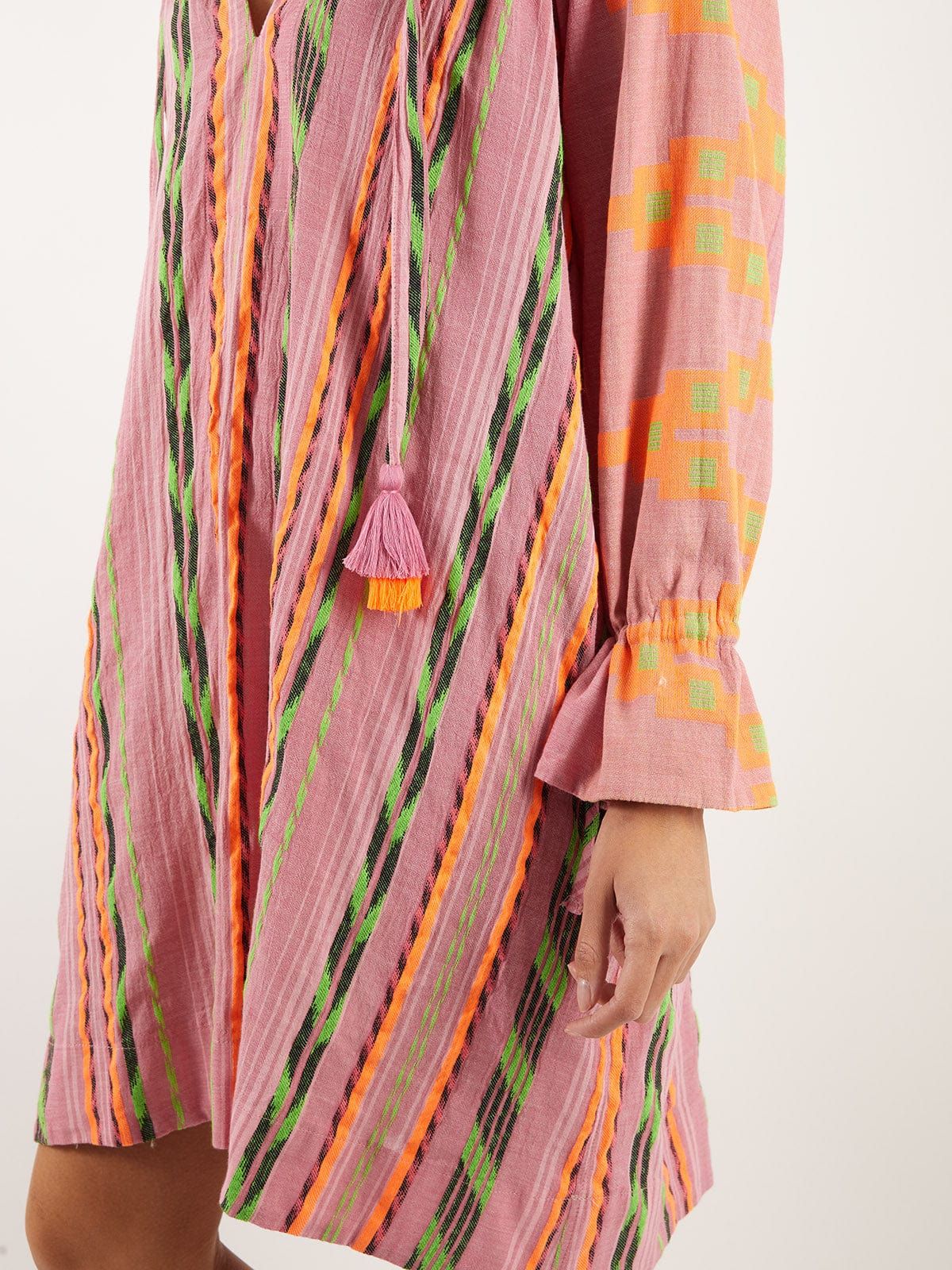 Sardios Lithos Fluro-Striped Mini Dress sold by iris product image thumbnail 4