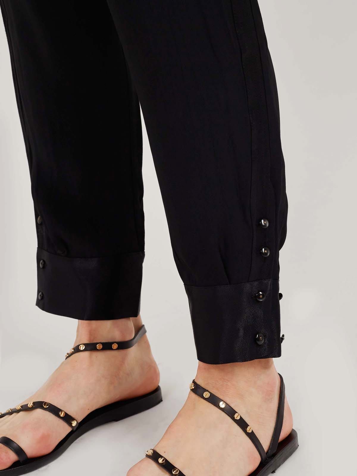Armance Silky Elasticated Waist Cuffed Trousers sold by iris product image thumbnail 5