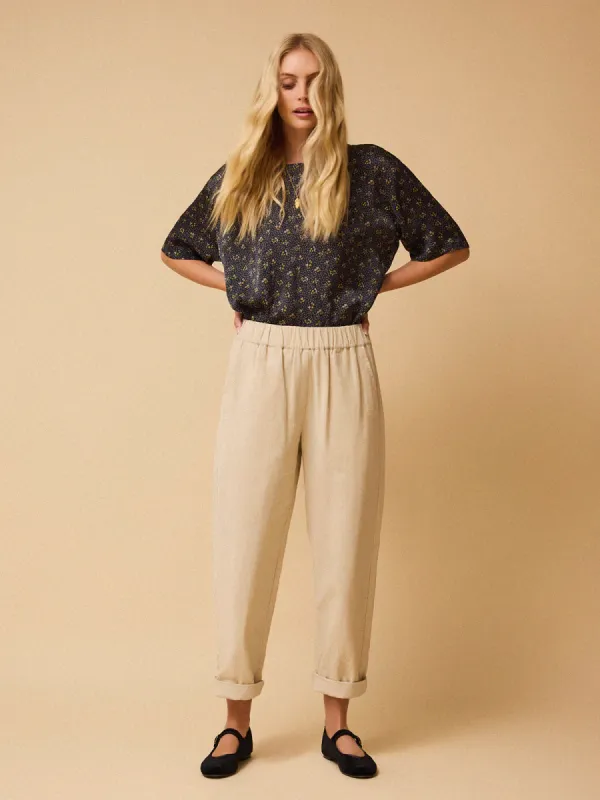 Carrie Cord Jogger - Winter White made by iris