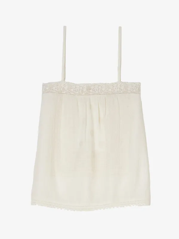 Reba Embroidered Cami - Ecru sold by iris