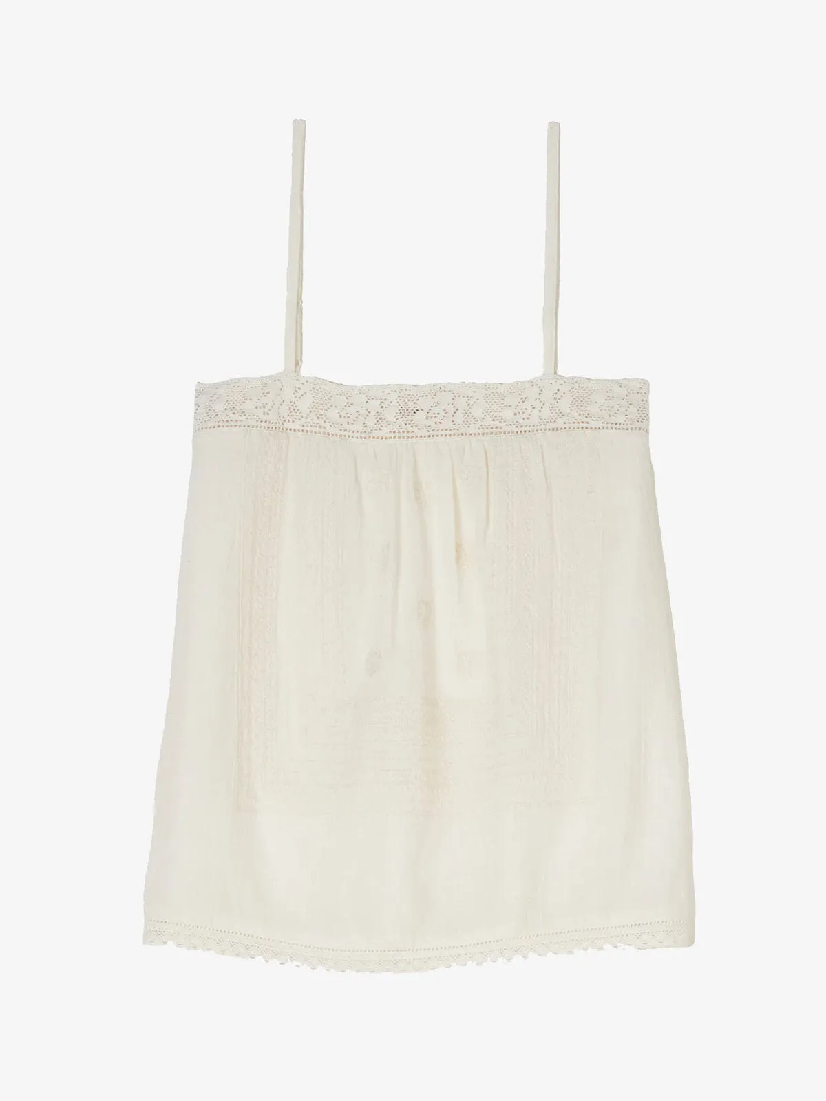 Reba Embroidered Cami - Ecru sold by iris