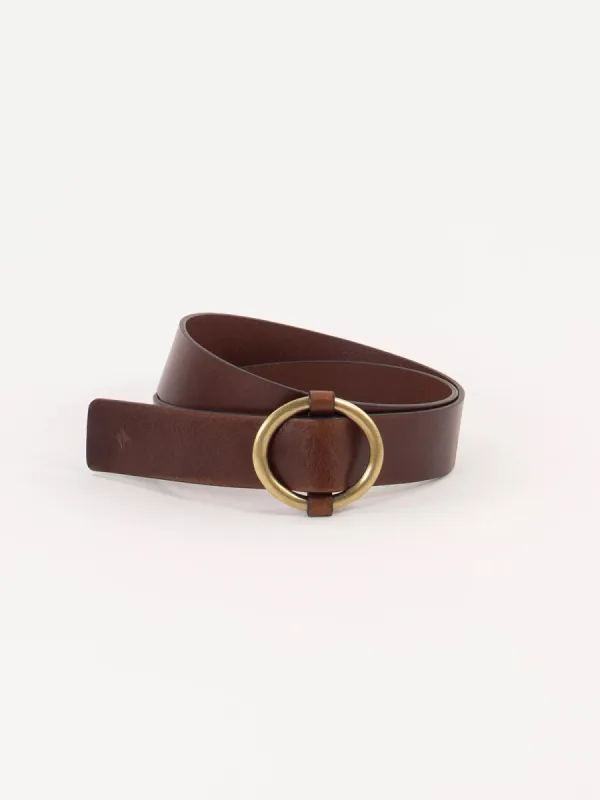 Tisao Leather Belt - Burgundy made by iris