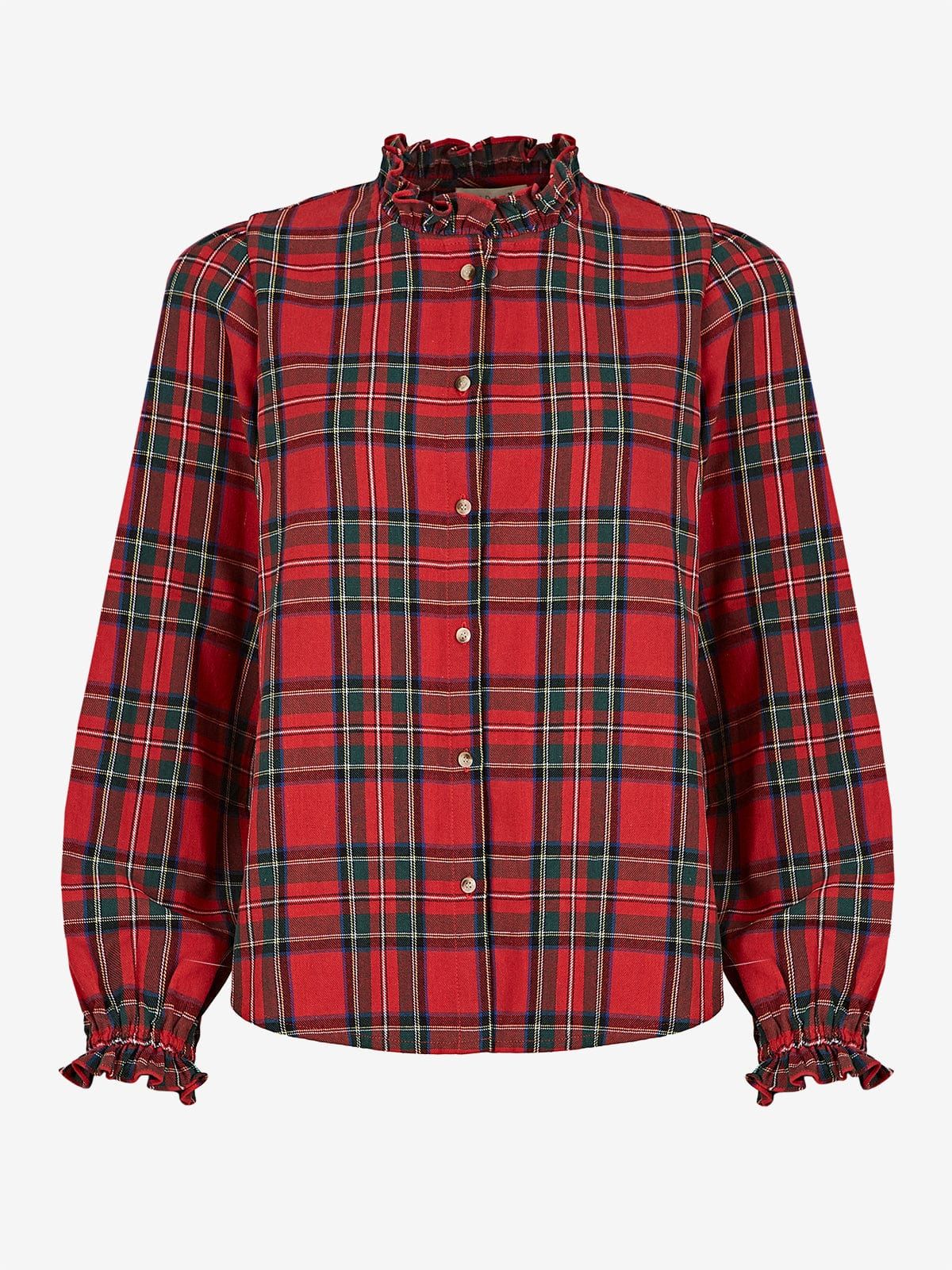 Imani Tartan Blouse- Red sold by iris product image thumbnail 4