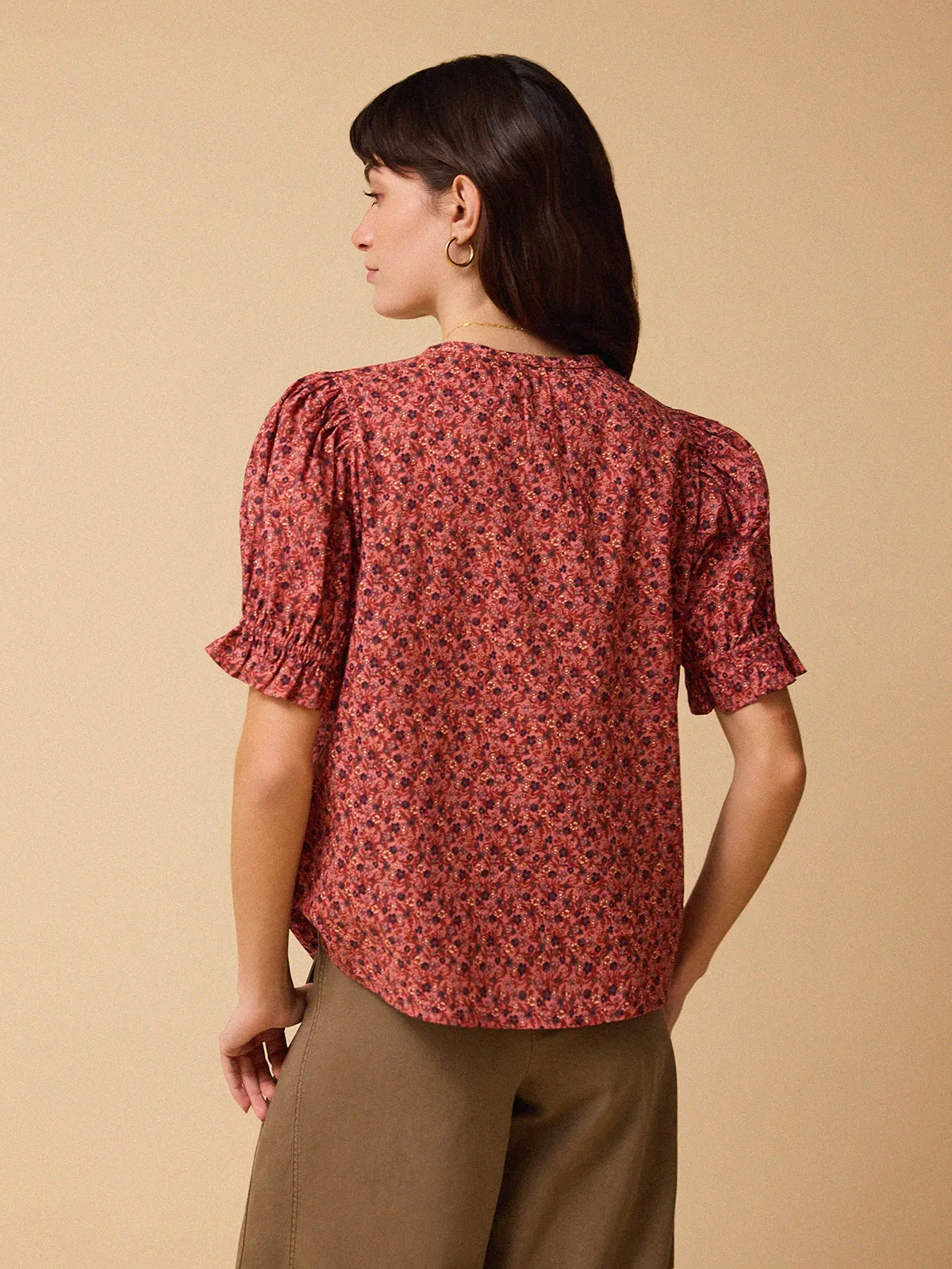 Erin Buttoned Blouse – Pink sold by iris product image thumbnail 4
