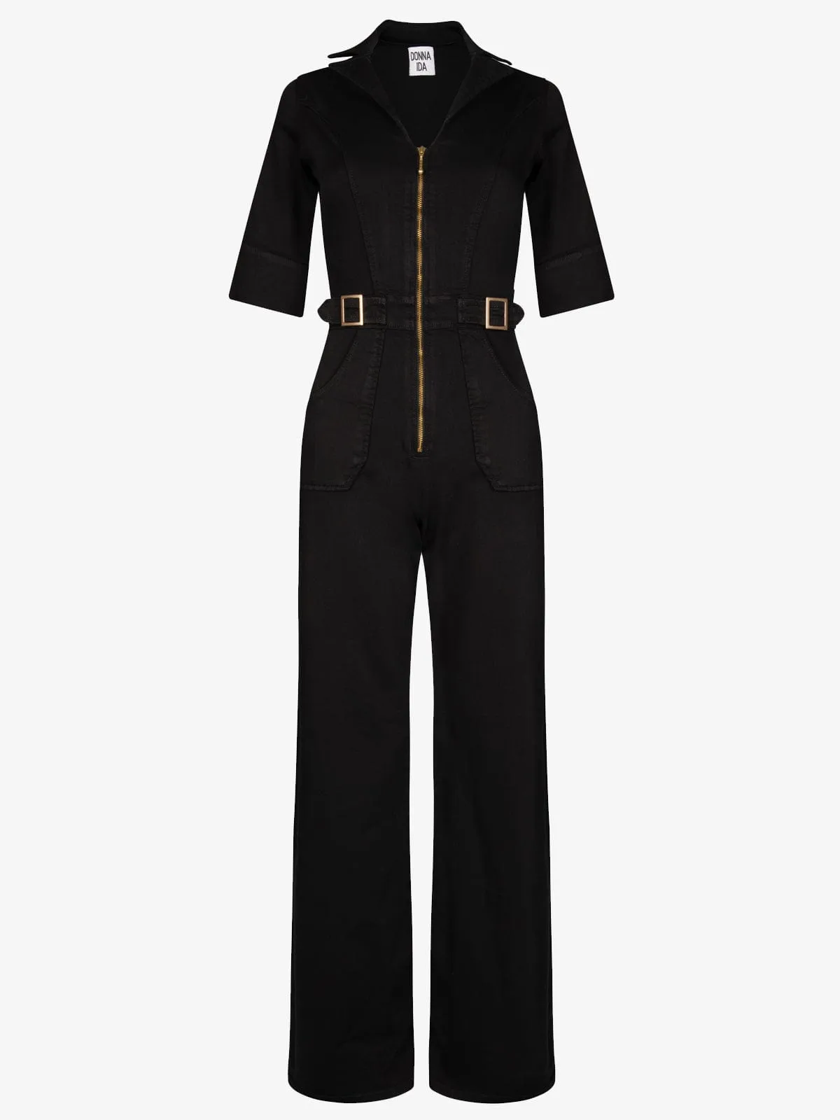 Cassandra Flared Jumpsuit-Black sold by iris