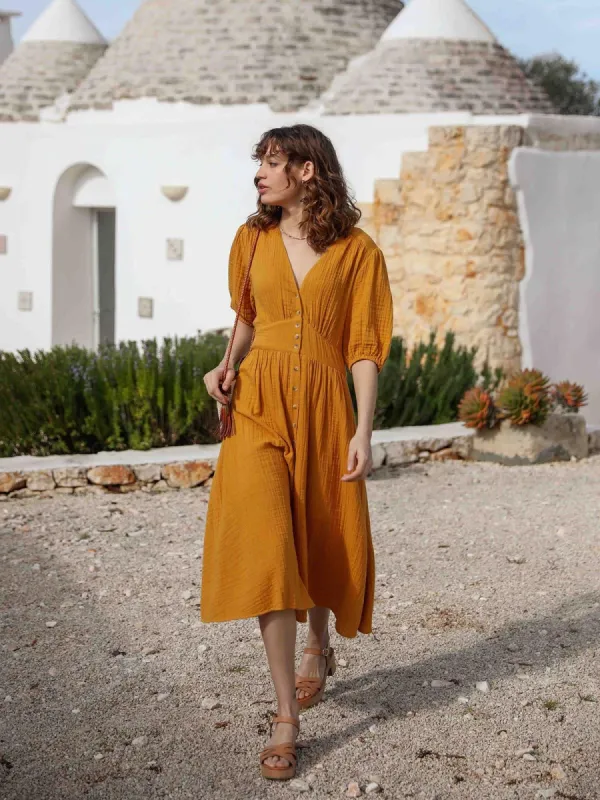 Mallory Buttoned Midi Dress sold by iris