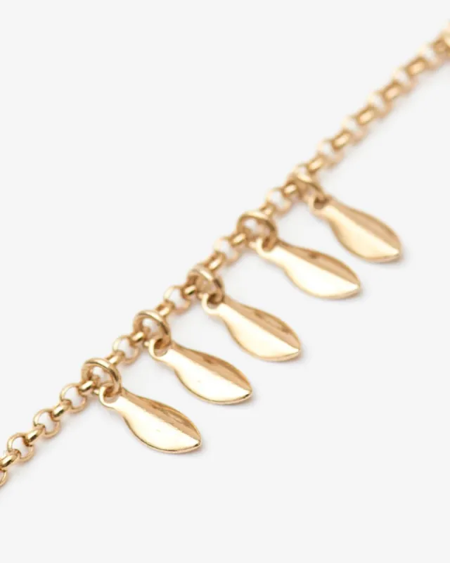 Bracelet Metal Shiny Leaf sold by Isabel Marant